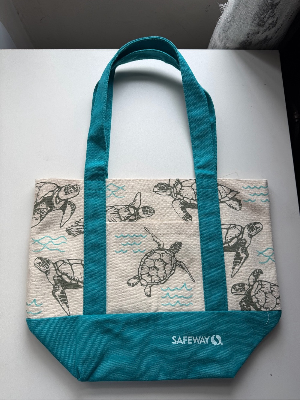 Hawaii Turtle Print Canvas Mini Tote